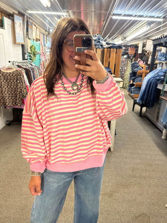Bubblegum Striped Long Sleeve