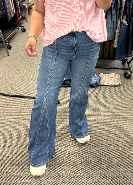 Front Split Seam Flares