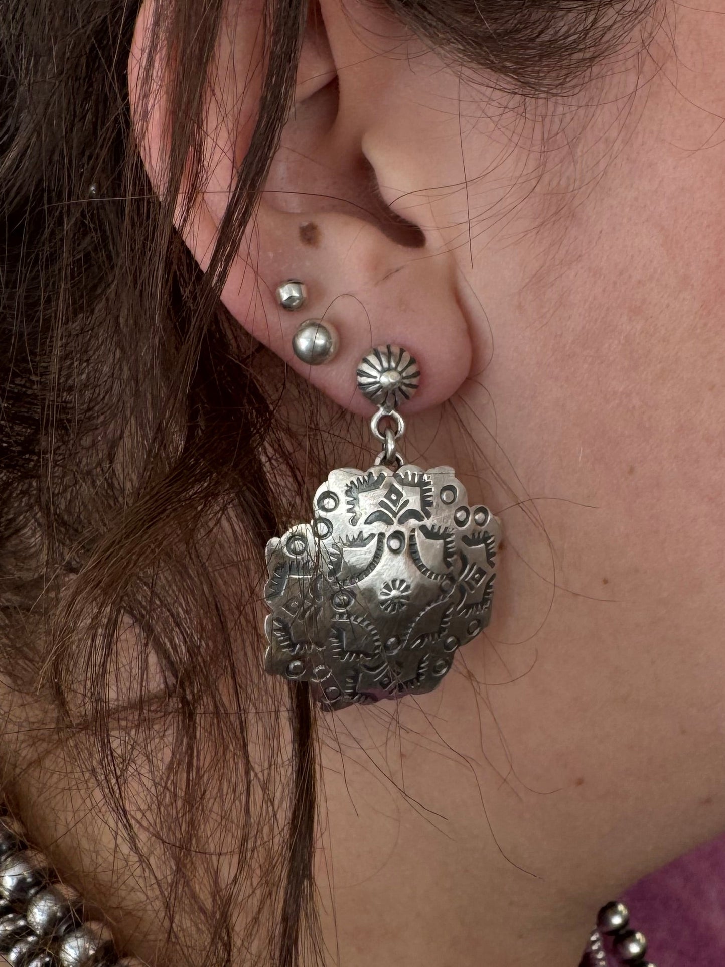Concho Dangle Earrings