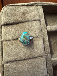 Turquoise Oval Ring- Size 9