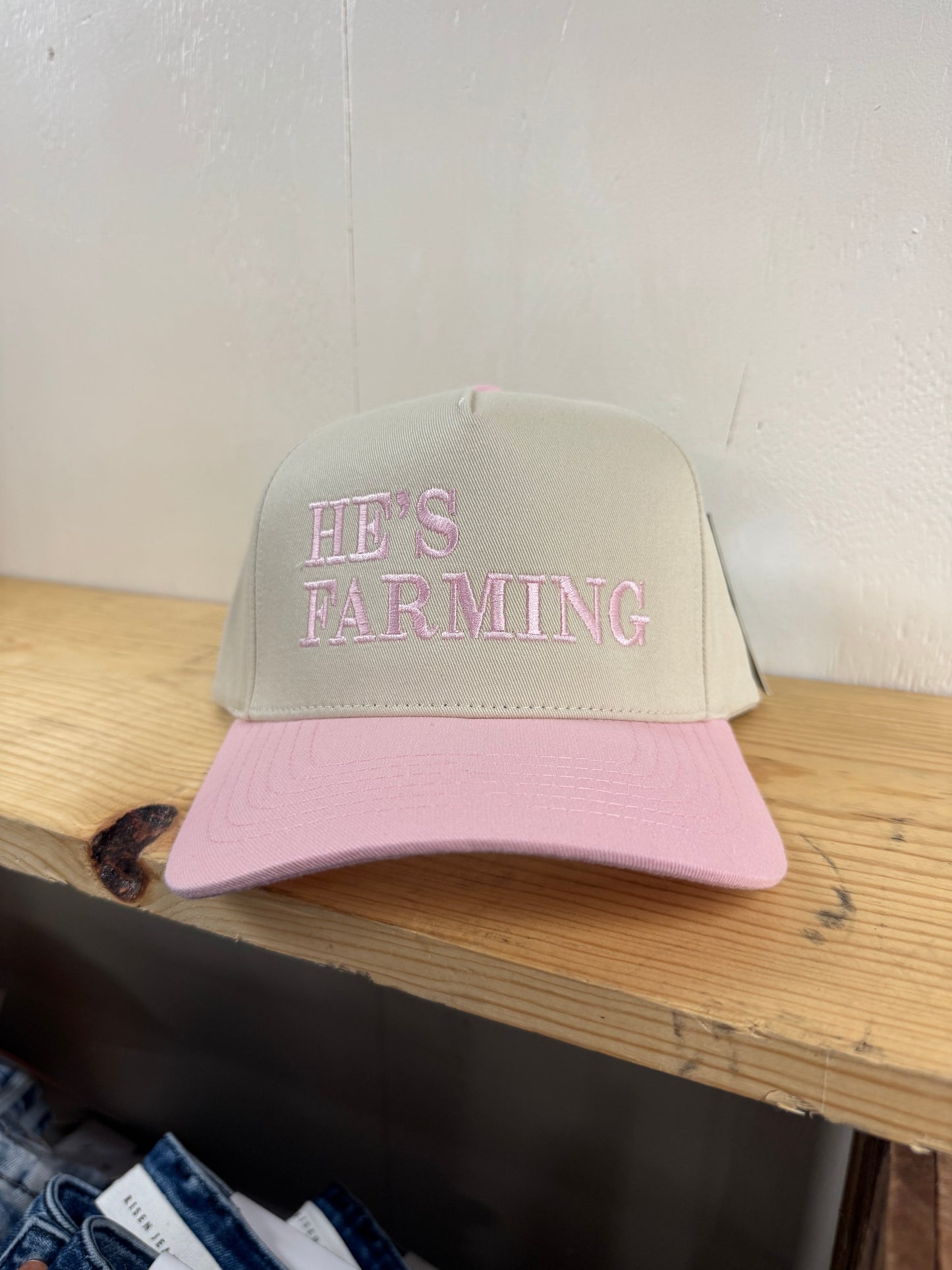He’s farming Embroidered Cap