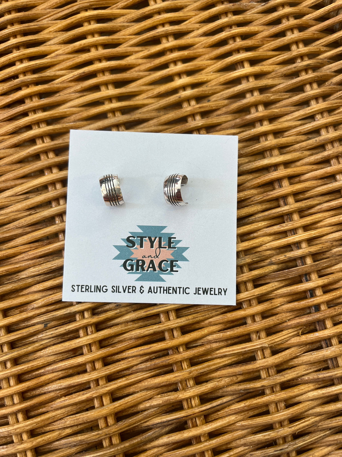 Mini Stamped Hoops