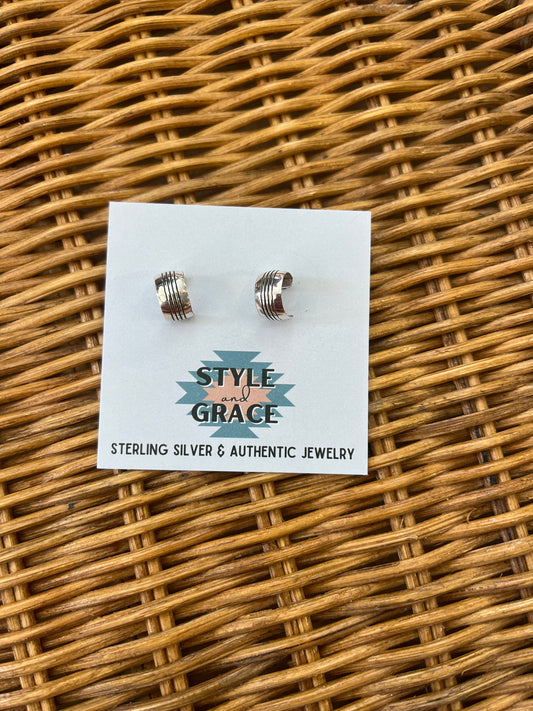 Mini Stamped Hoops