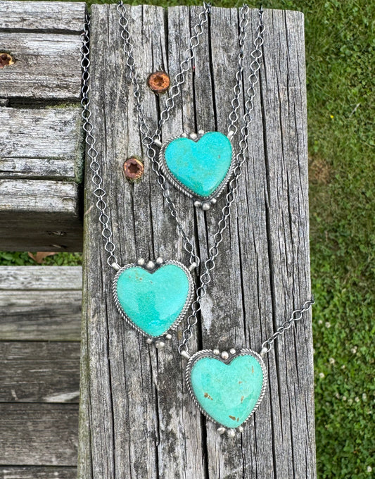 Turquoise Heart Necklaces