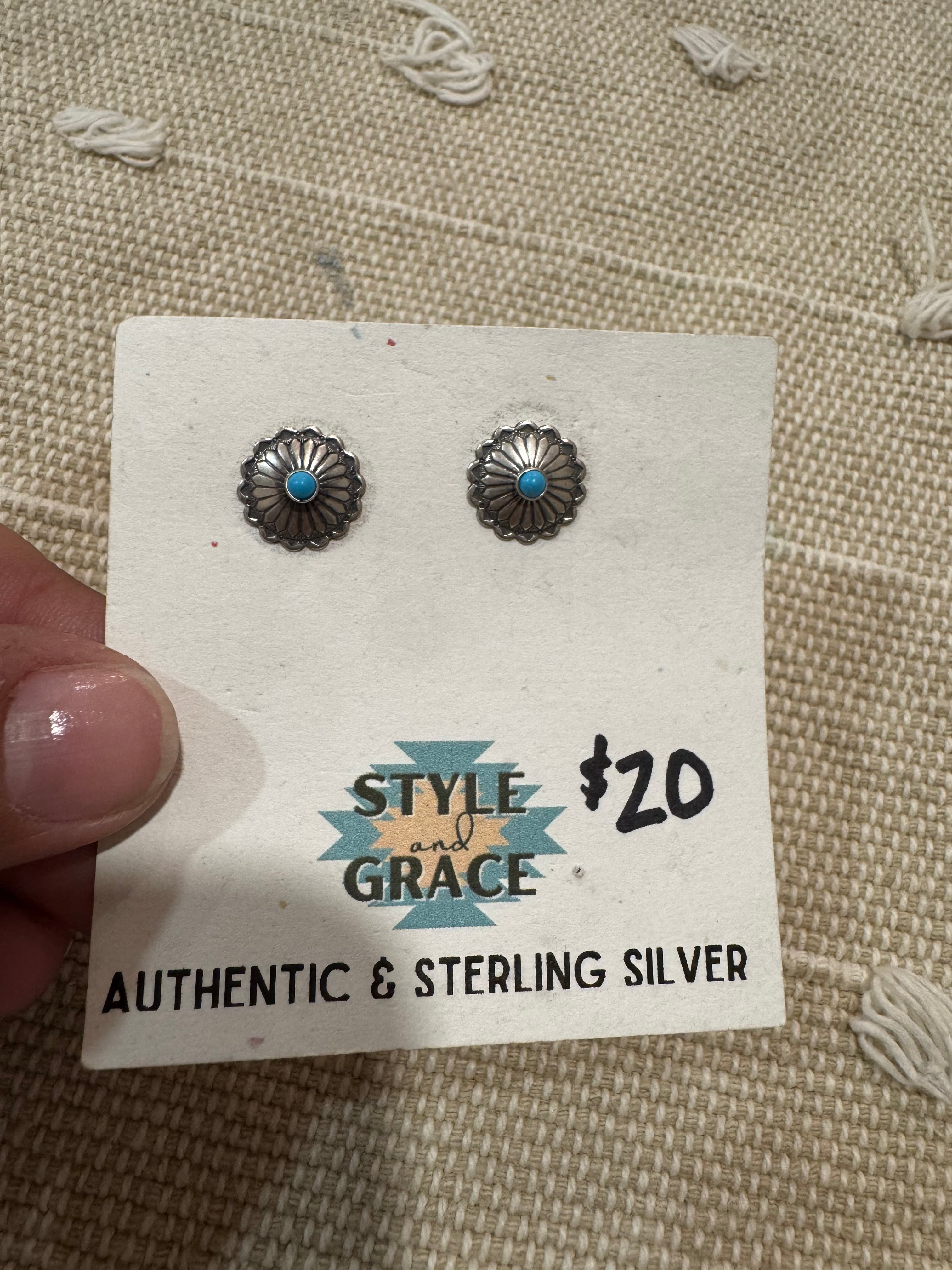 Concho Stud Earrings- $15-20