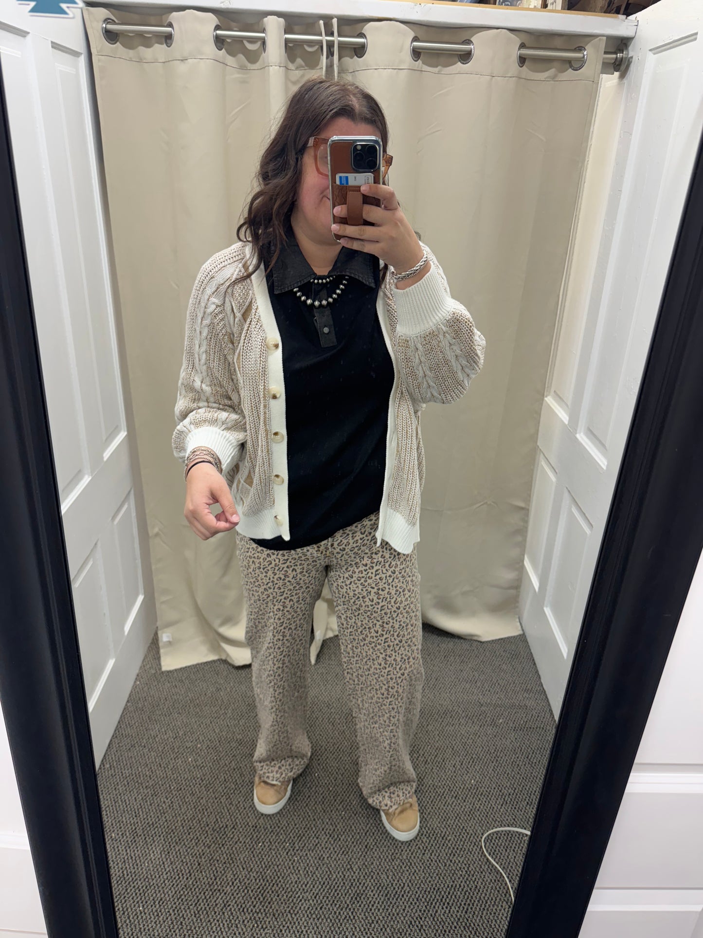 Midrise Leopard Print Pants