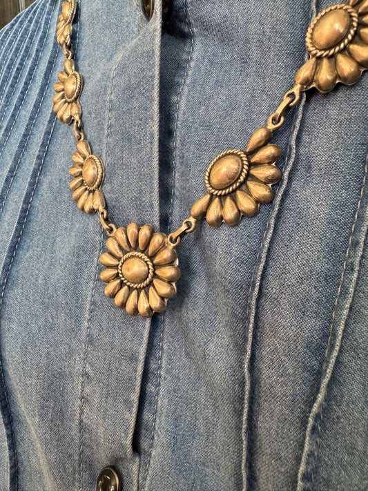 Sterling Silver Flower Necklace