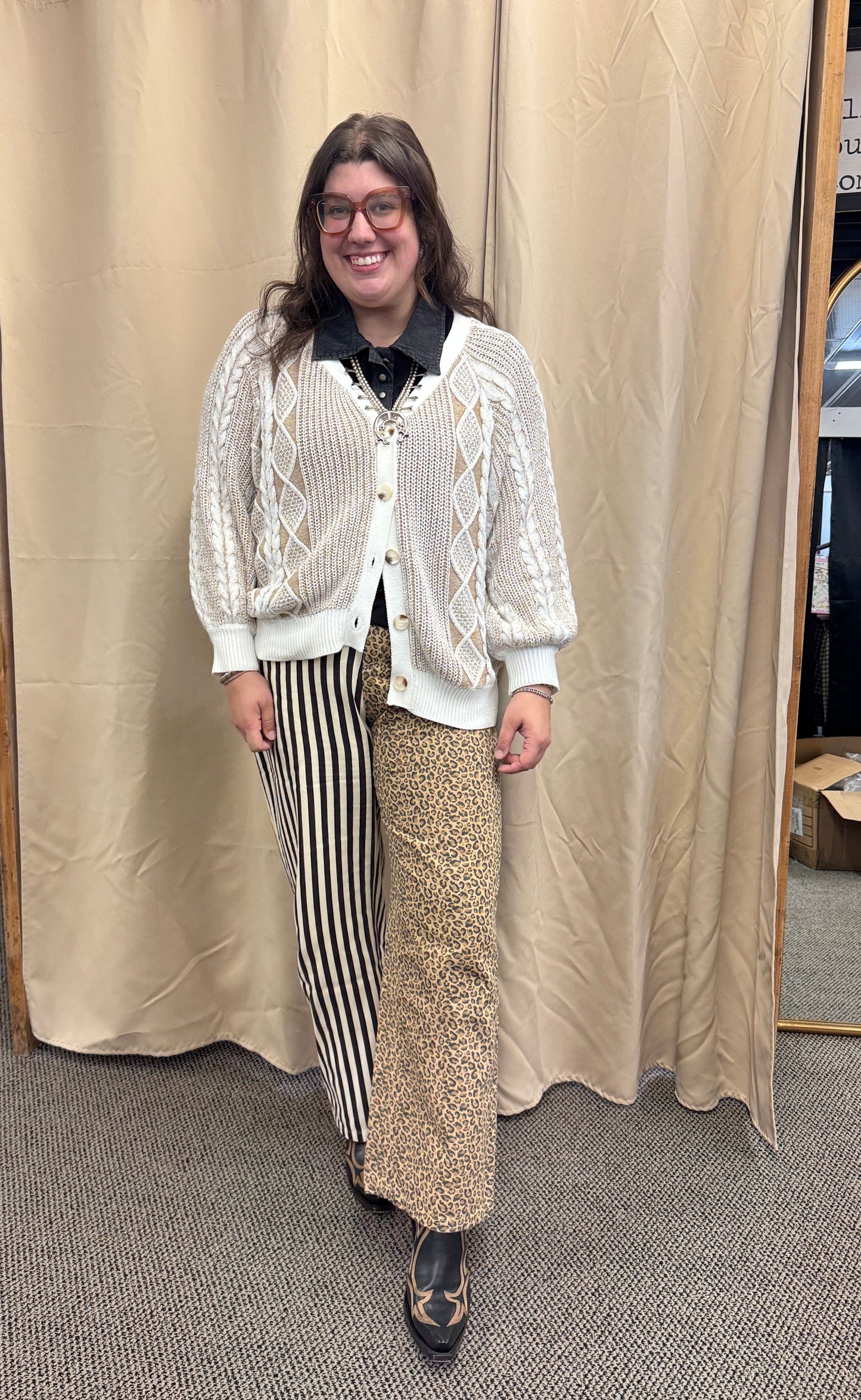 Mixed Pattern Pants