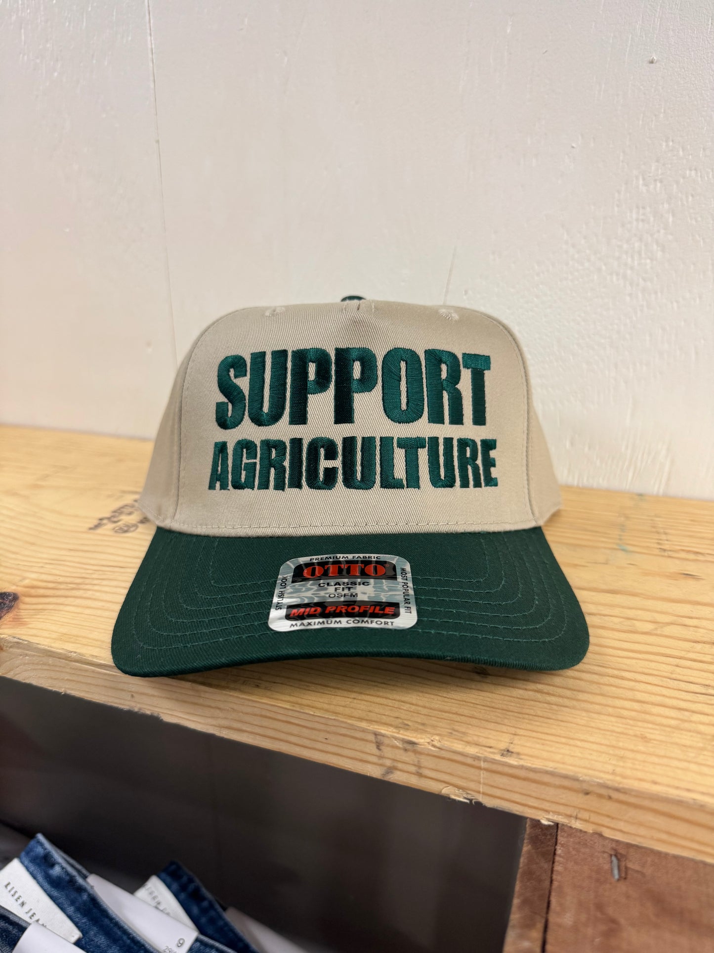 Support Agriculture Embroidered Cap