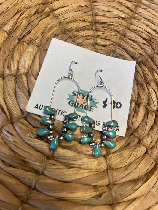 Multi Stone Turquoise Earrings