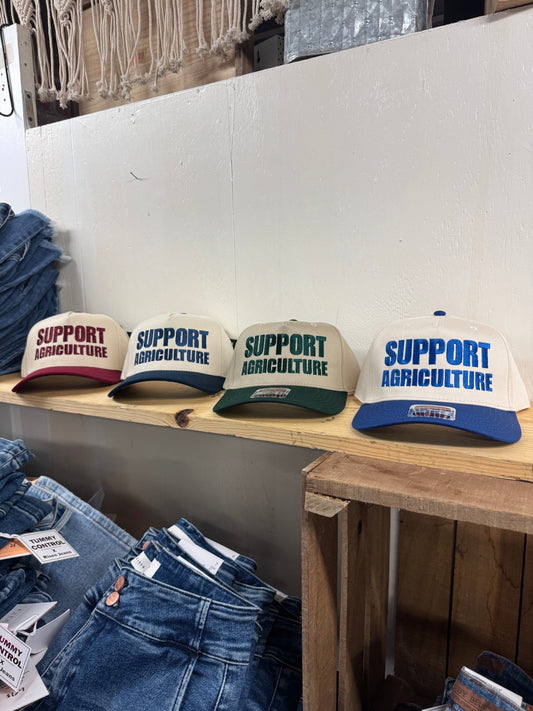 Support Agriculture Embroidered Cap