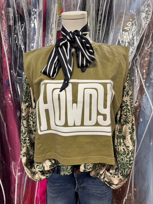 Olive Howdy Crop Graphic
