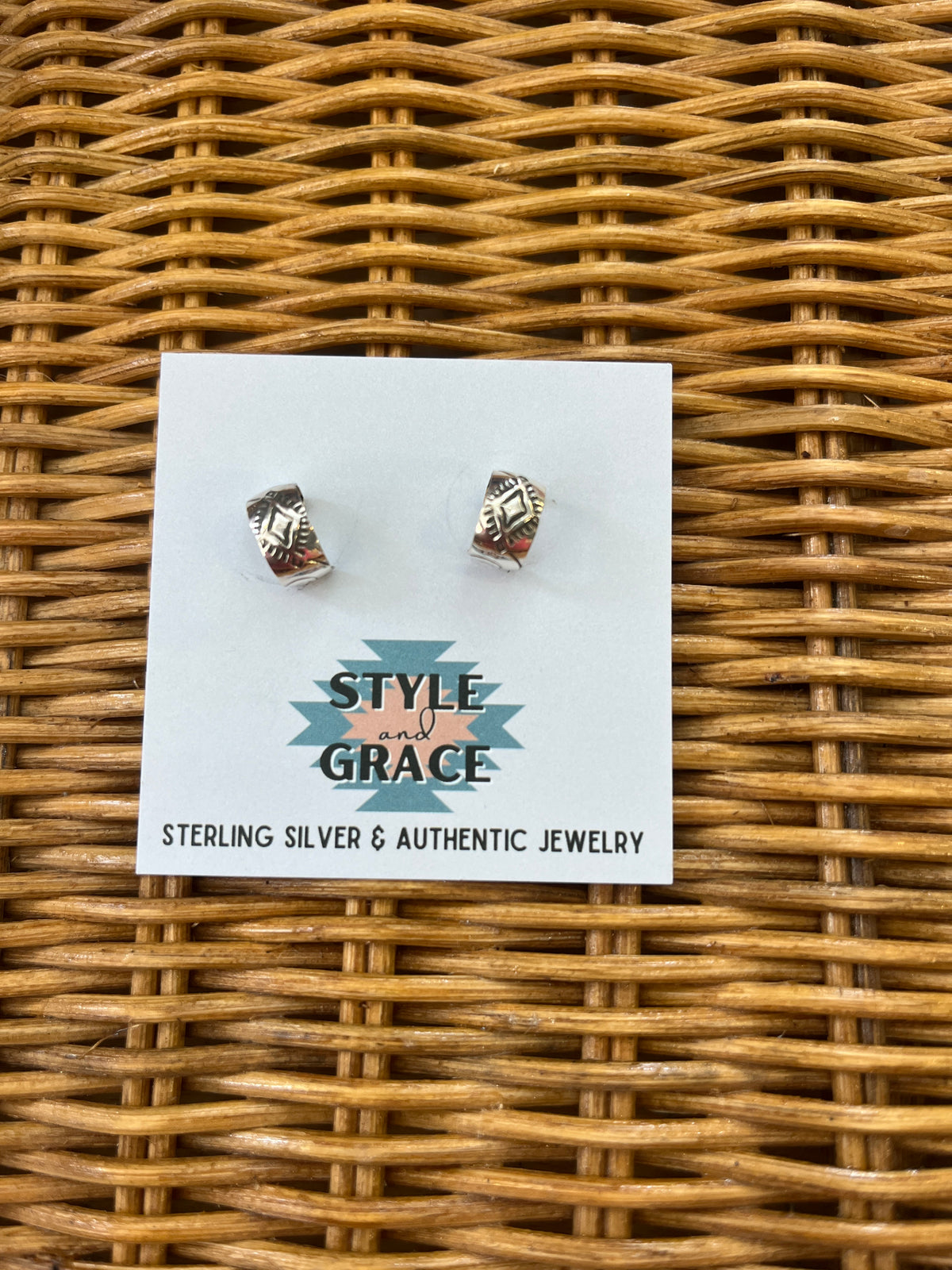 Mini Stamped Hoops