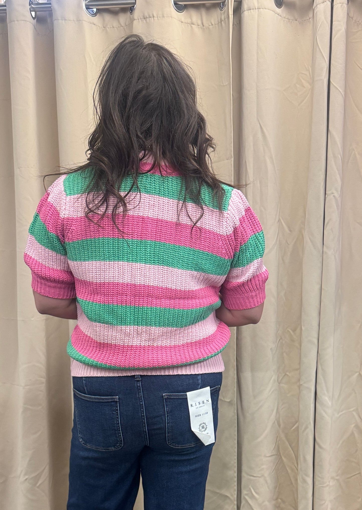 Colorful Striped Sweater Top