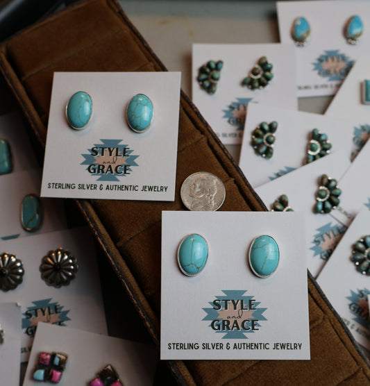 Kingman Oval Earrings