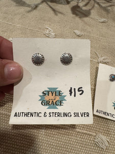 Concho Stud Earrings- $15-20