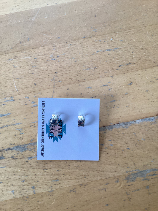 Mini Stamped Hoops
