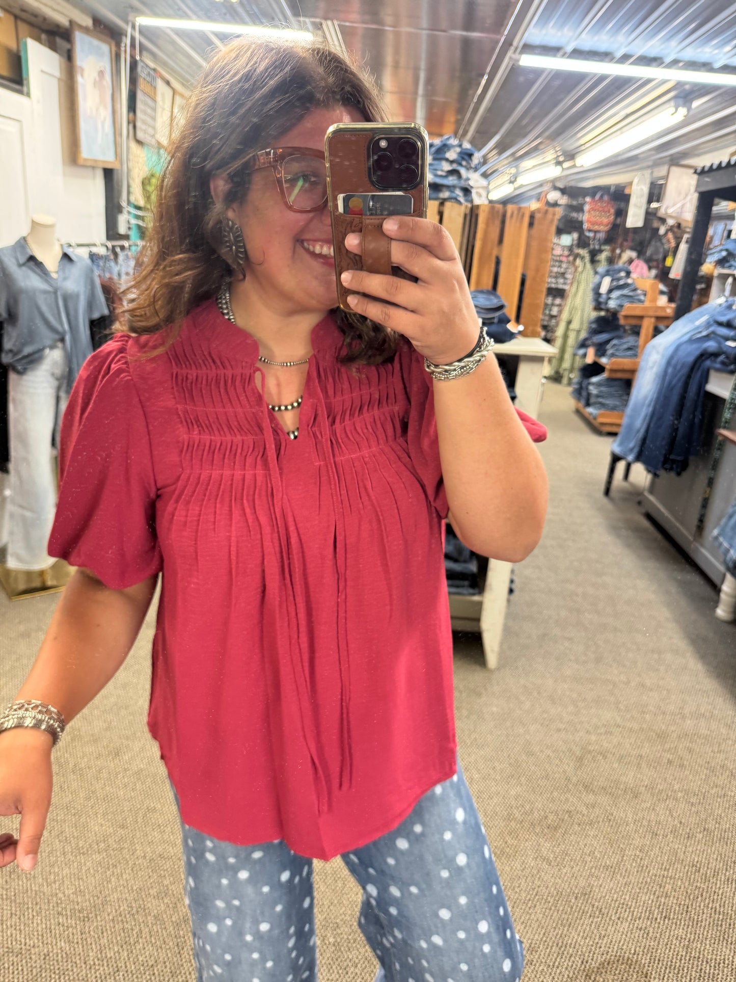 Dusty Mauve Tie Top