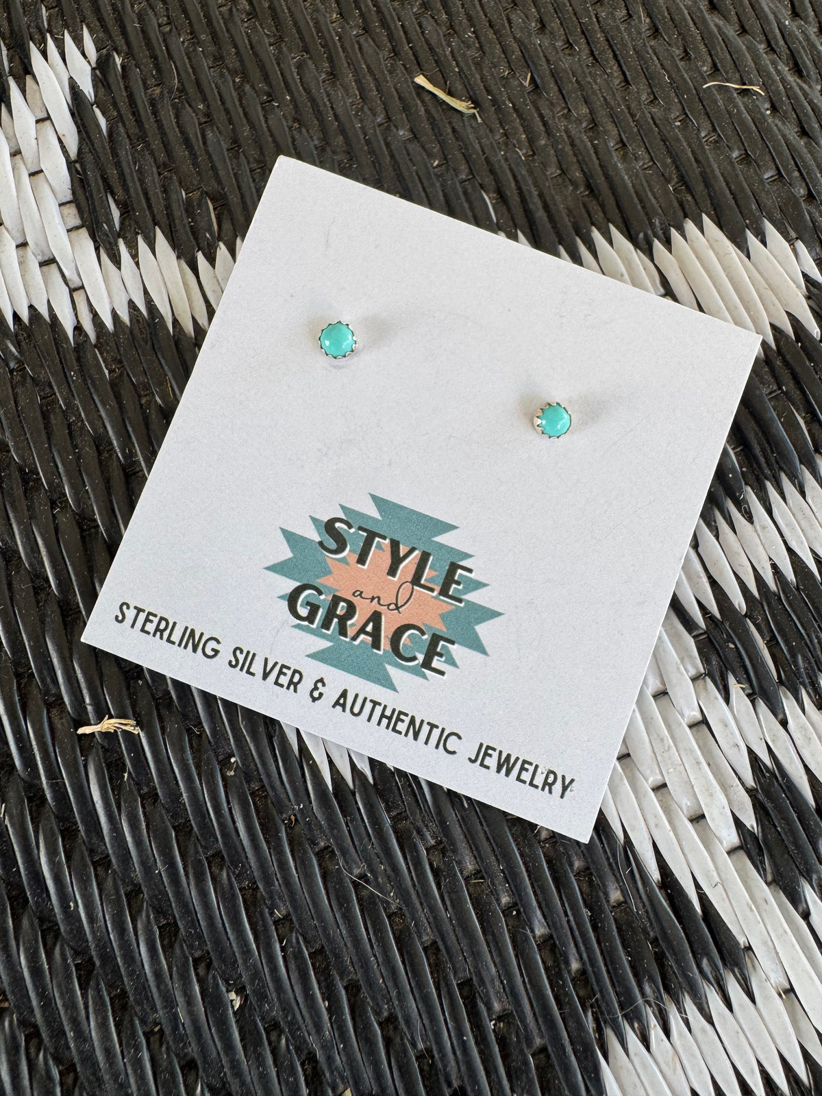 Tiny Turquoise Studs