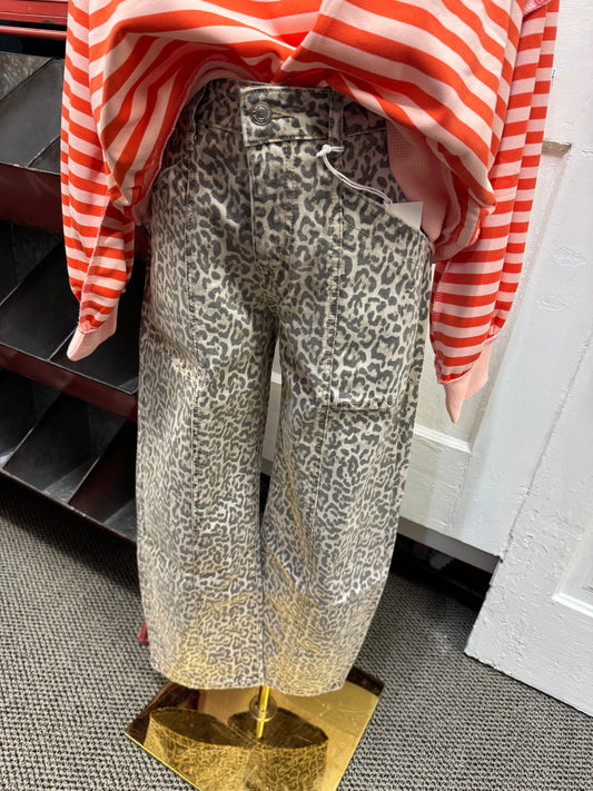 Leopard Barrel Jeans