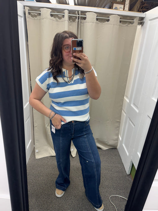 Front Seam Detail Jeans