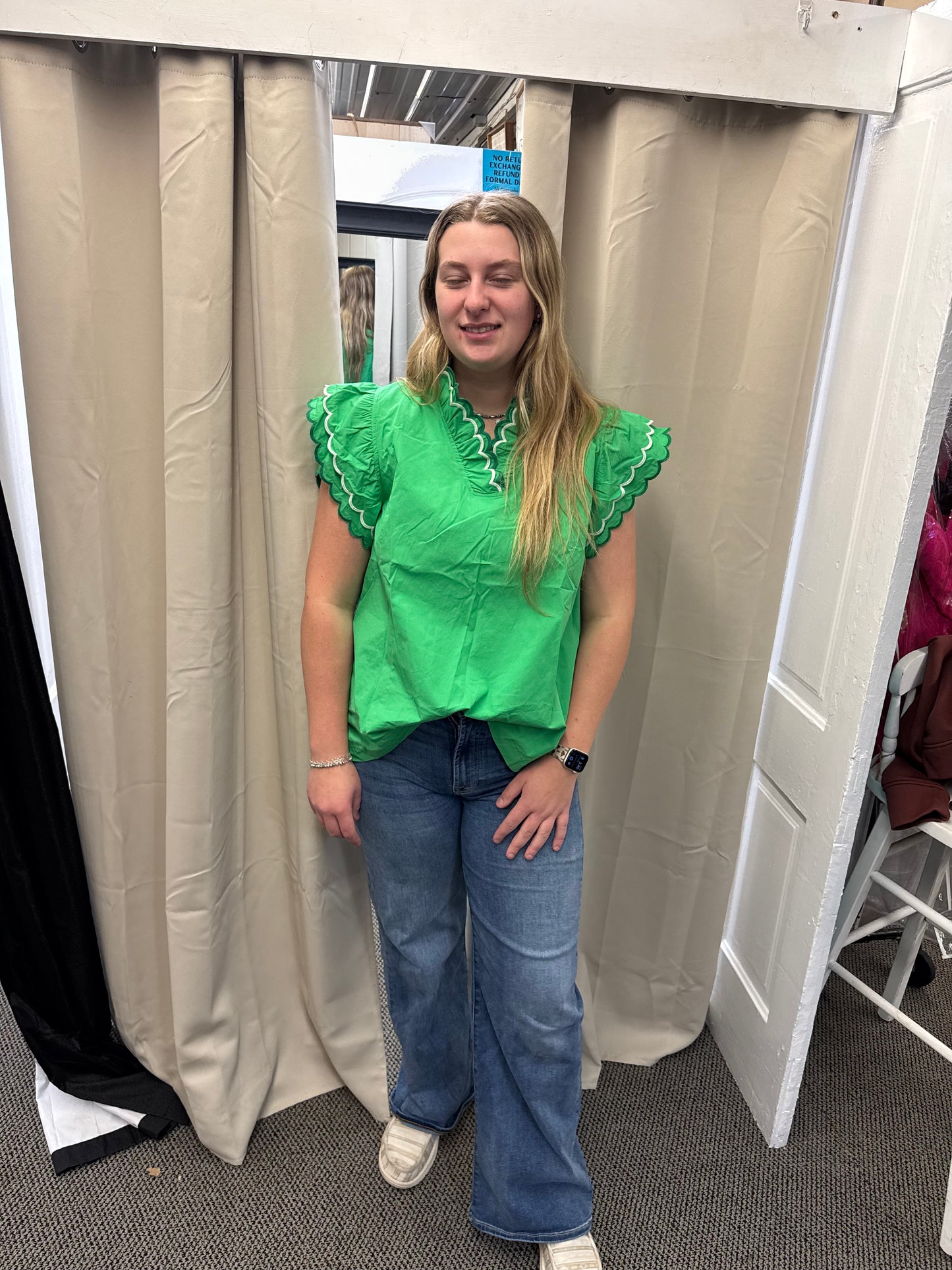Kelly Scallop Top
