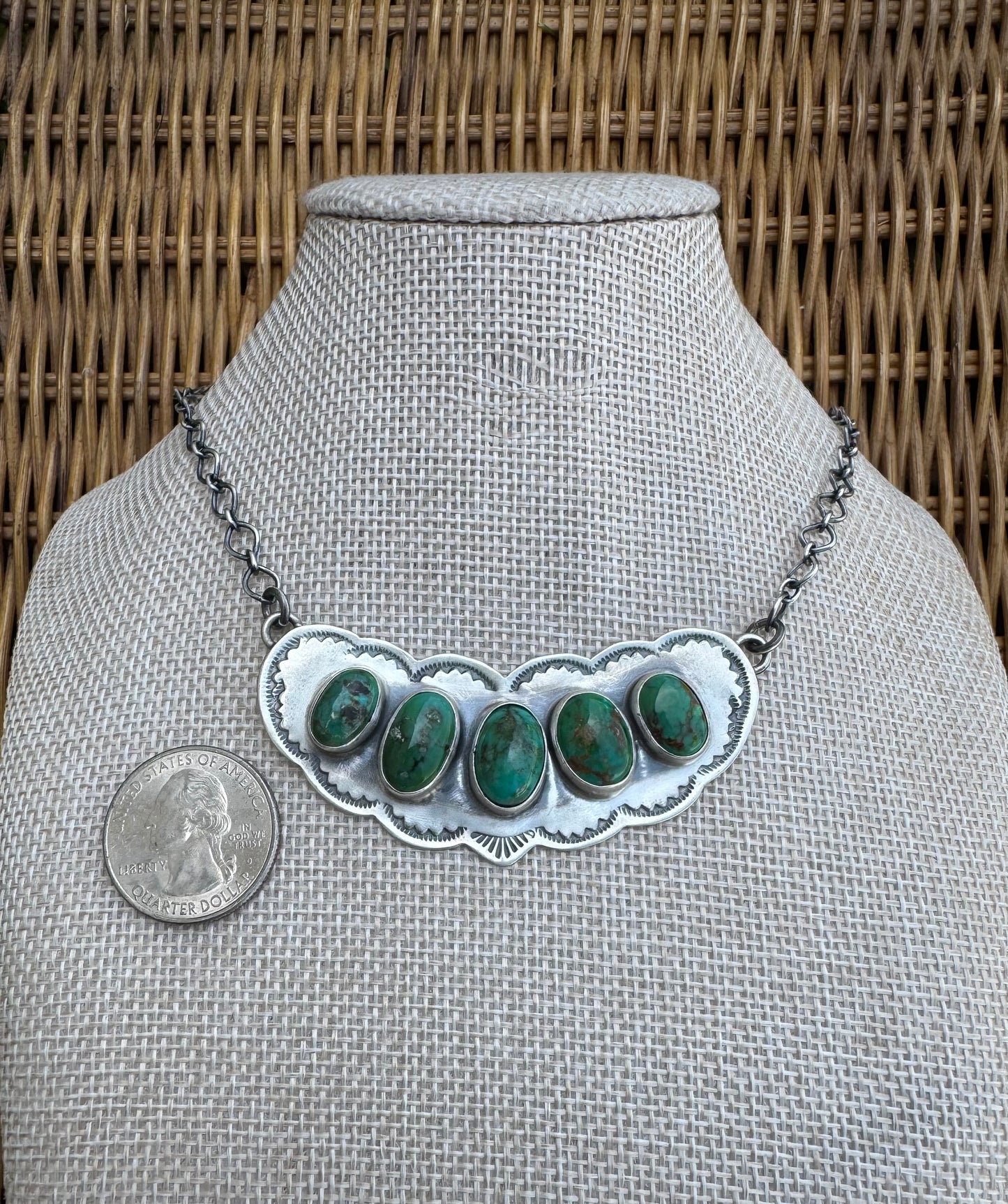 Cactus Moon Five Stone Necklace