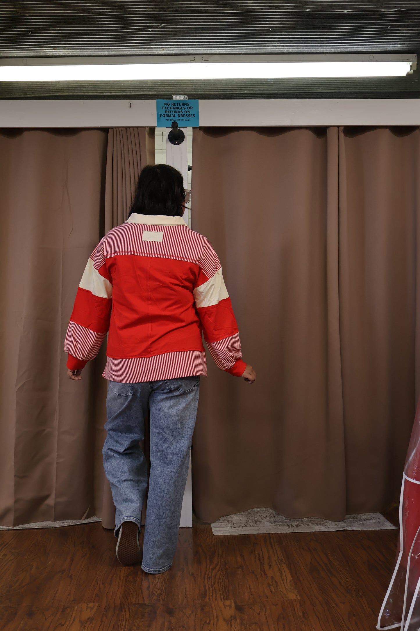 Red Collared Pullover