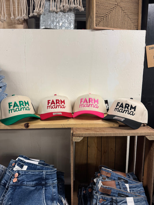 Farm Mama Embroidered Cap