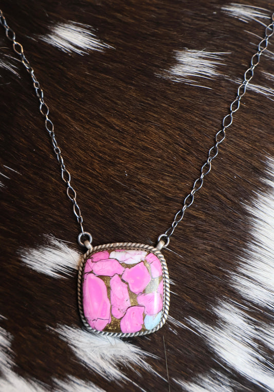 Square Cotton Candy Necklace