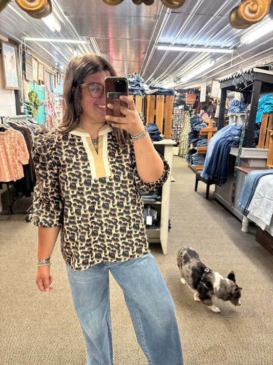 Leopard Printed Blouse