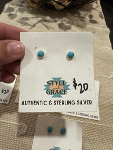 Turquoise Stud Earrings $20