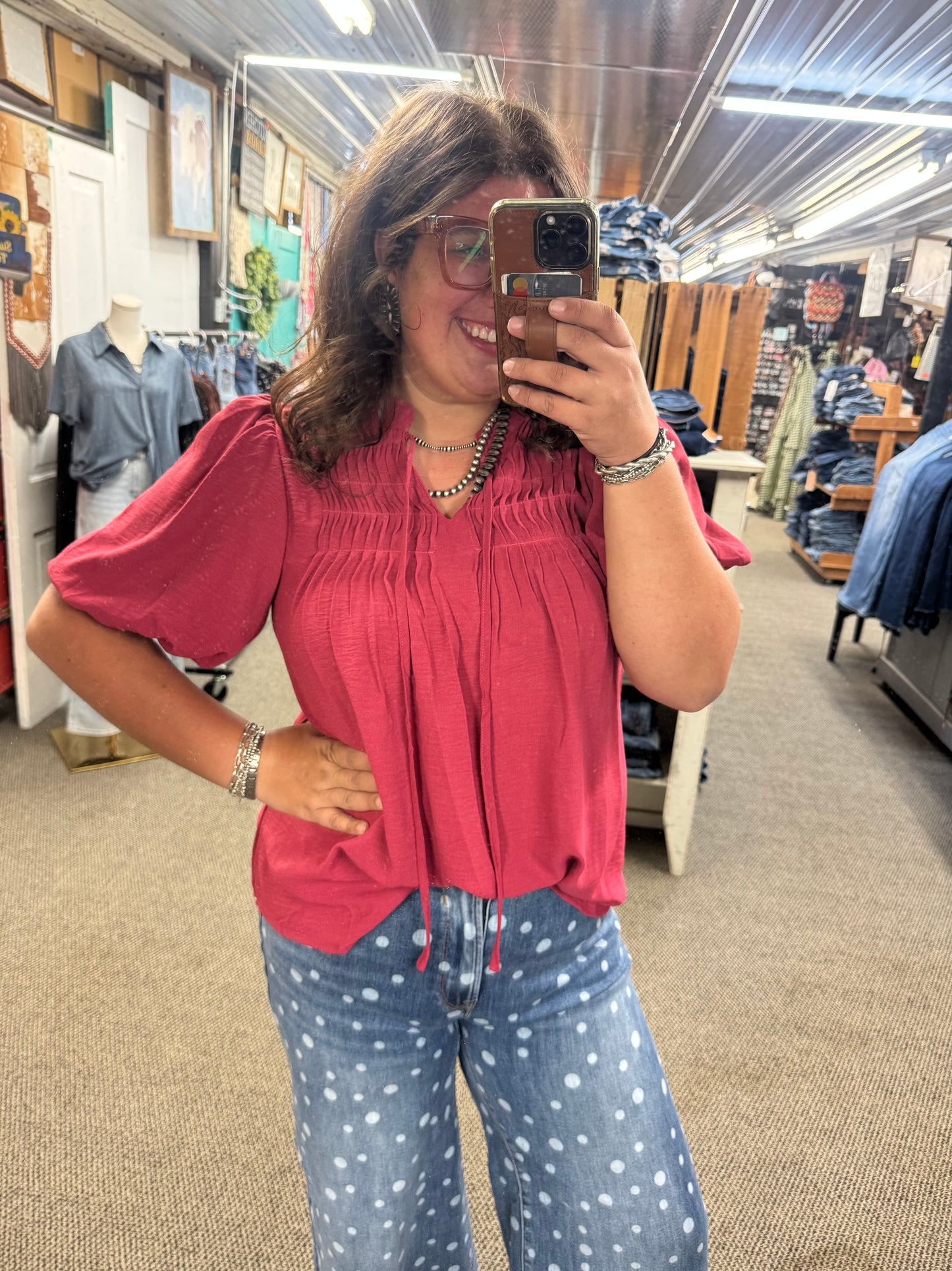 Dusty Mauve Tie Top