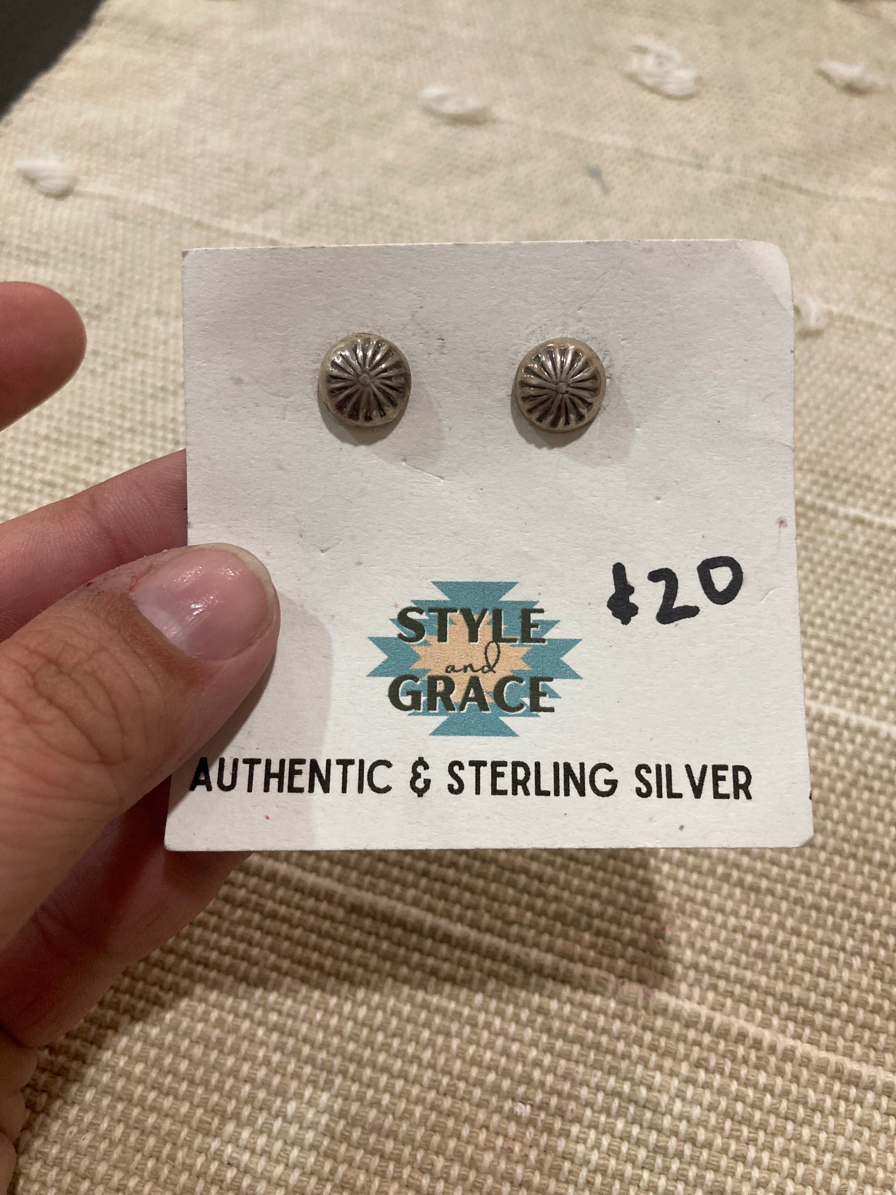 Concho Stud Earrings- $15-20