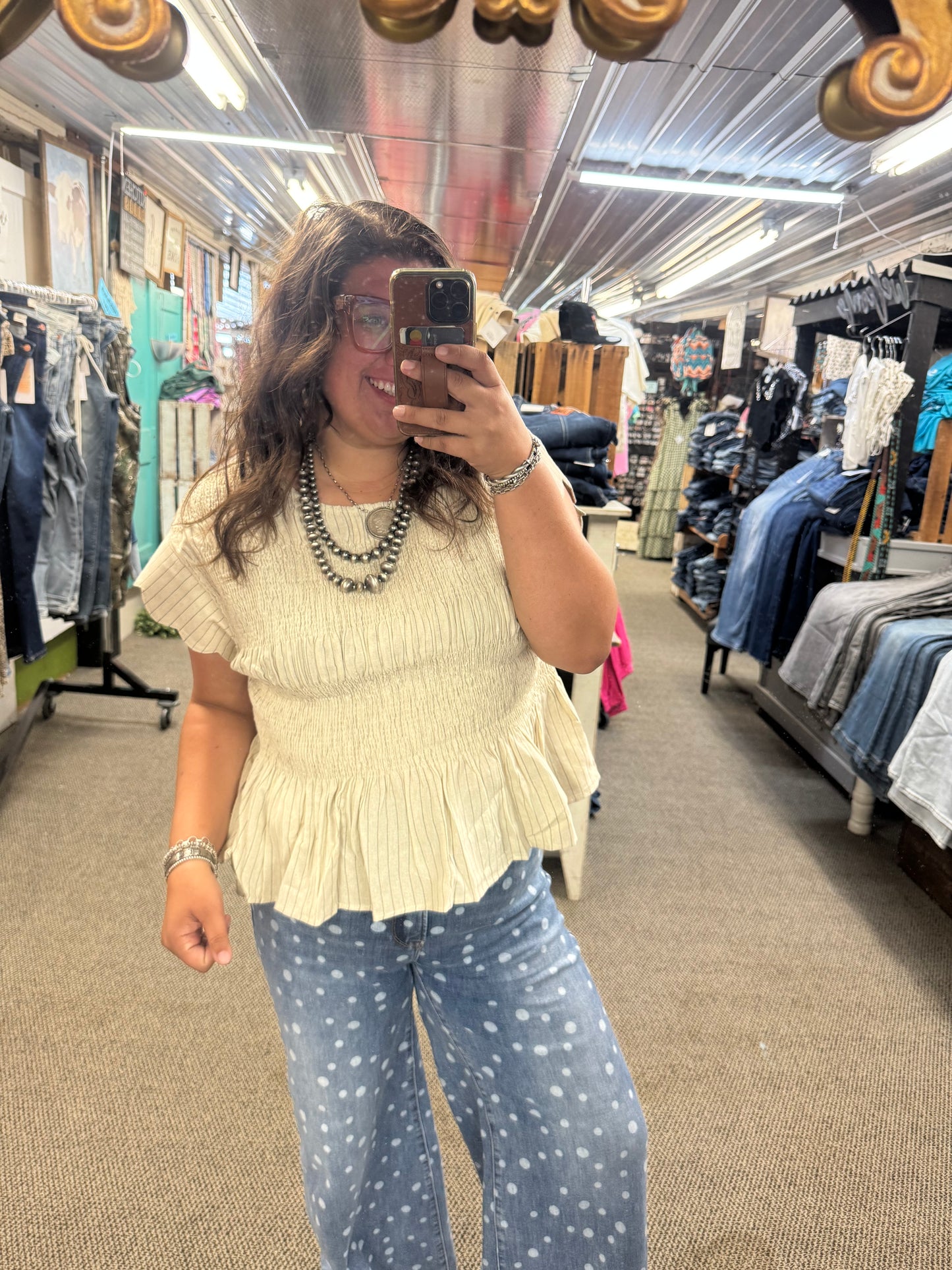 Ivory Ruched Top