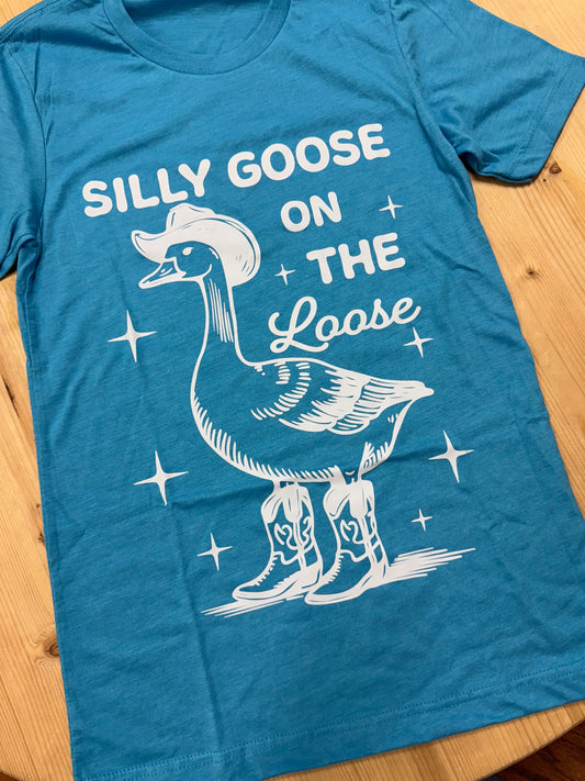 Turquoise Silly Goose Tee