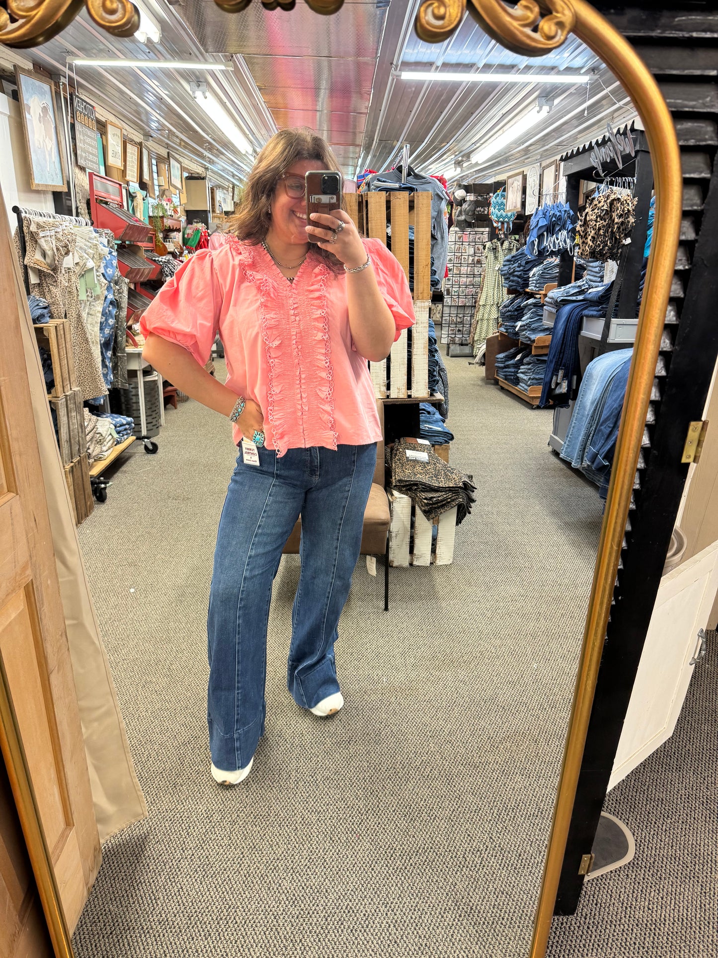 Bubblegum Ruffle Front Top