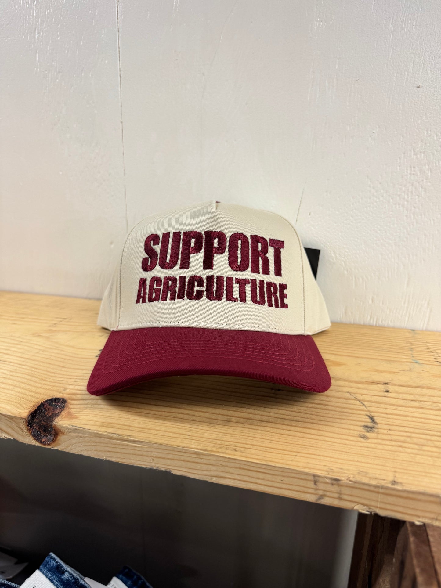 Support Agriculture Embroidered Cap