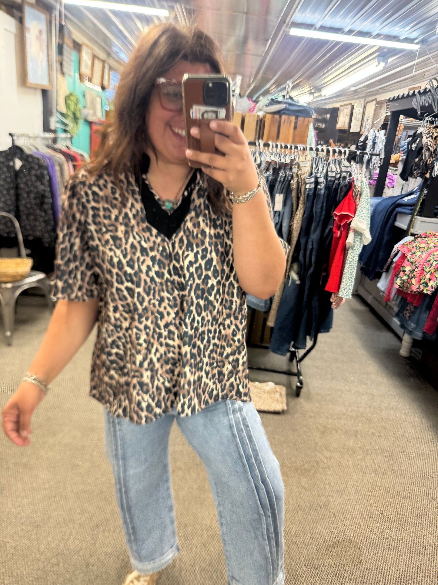 Cheetah Notch Top