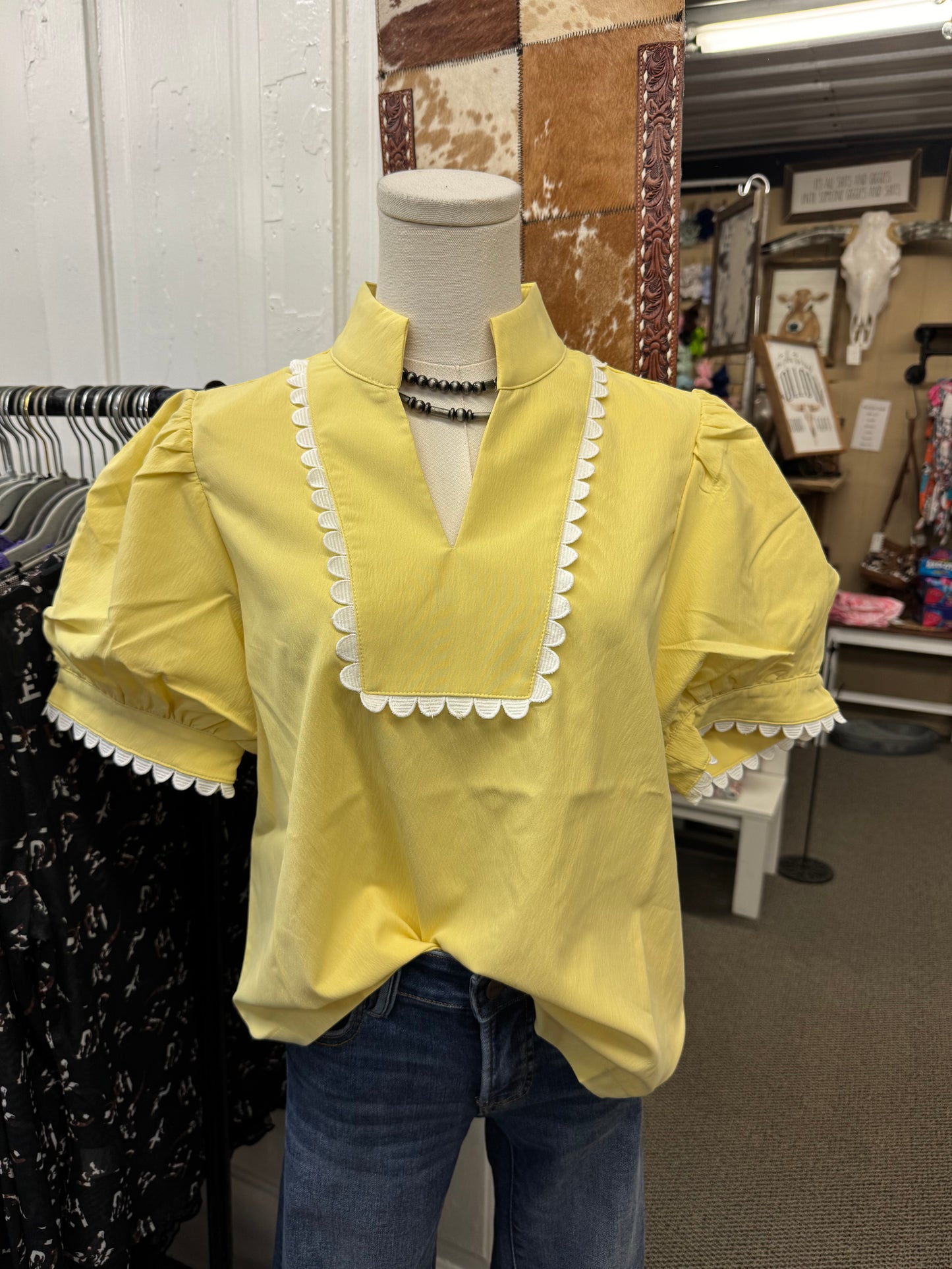 Yellow Puff Sleeve