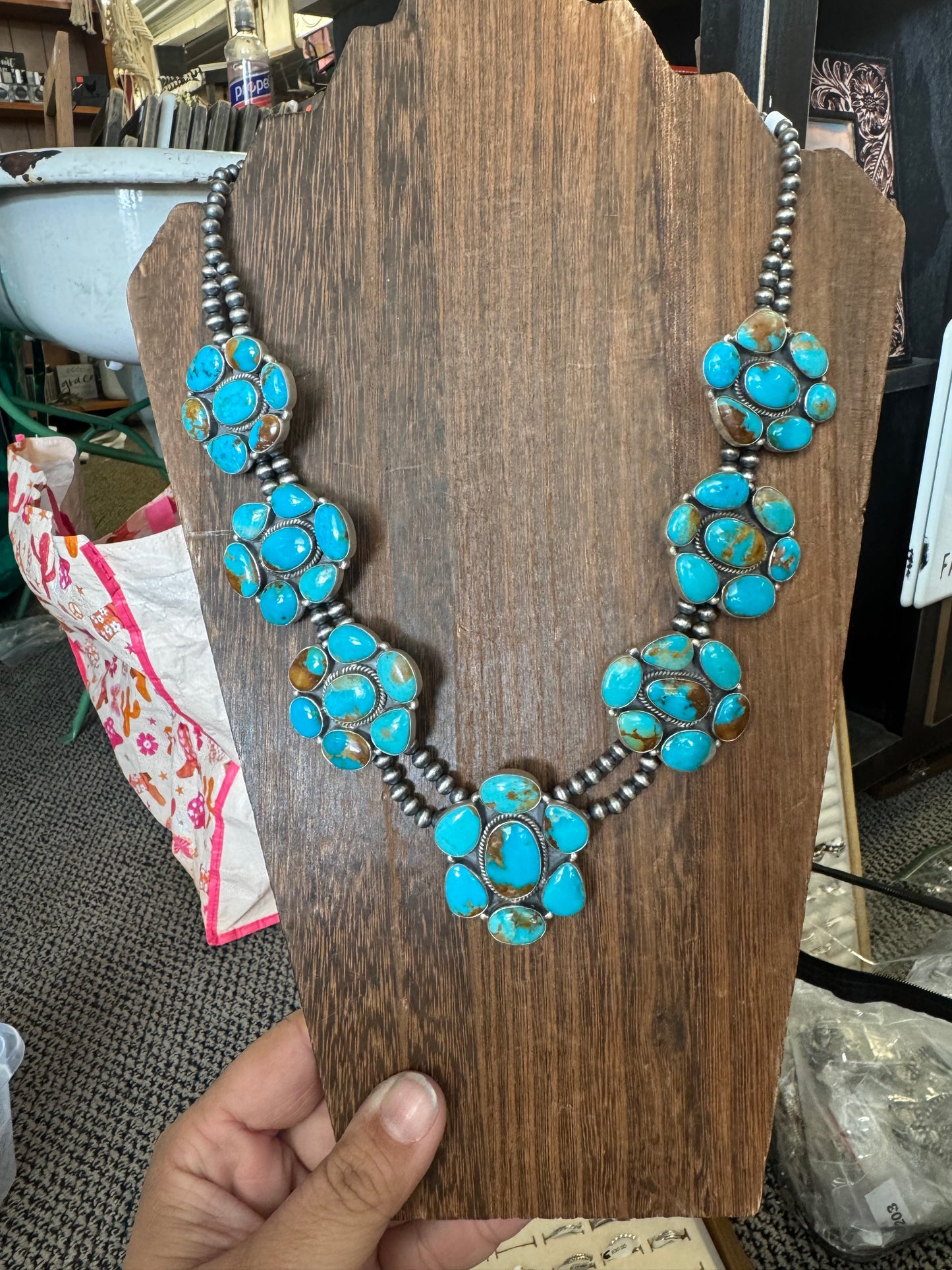Kingman Cluster Necklace