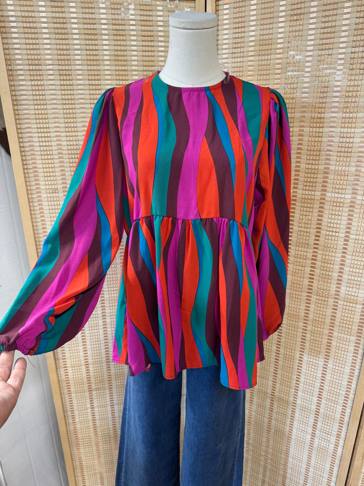 Colorful Babydoll Long Sleeve