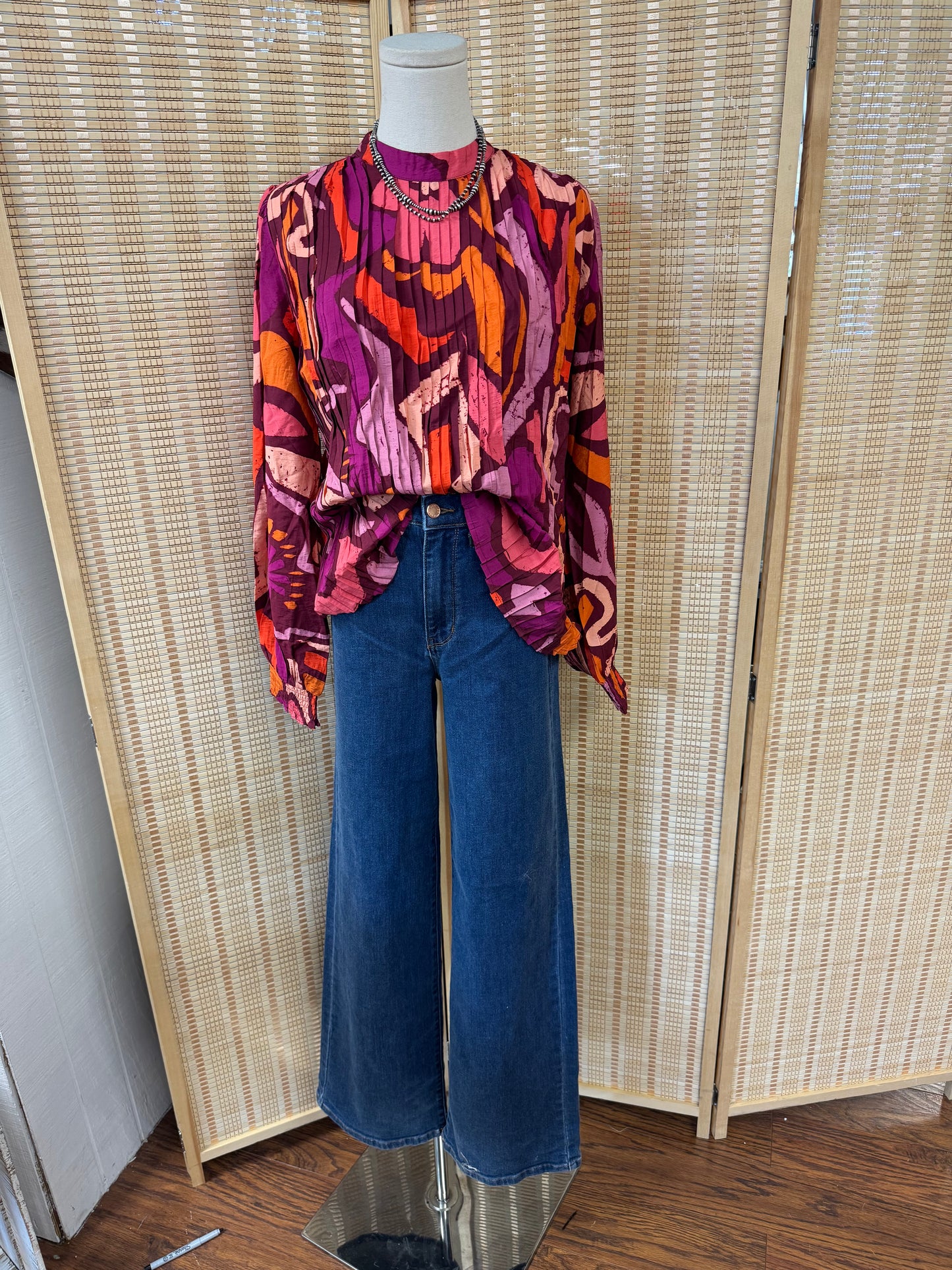 Maroon & Pink Floral Long Sleeve