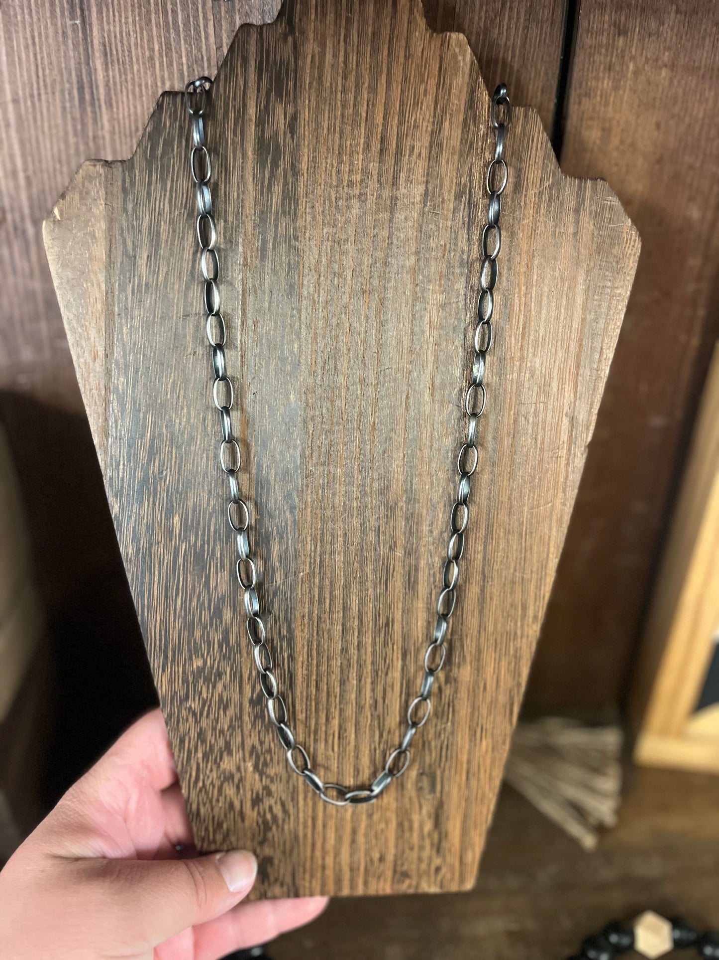 Oval Chain Necklace- 32 Inches