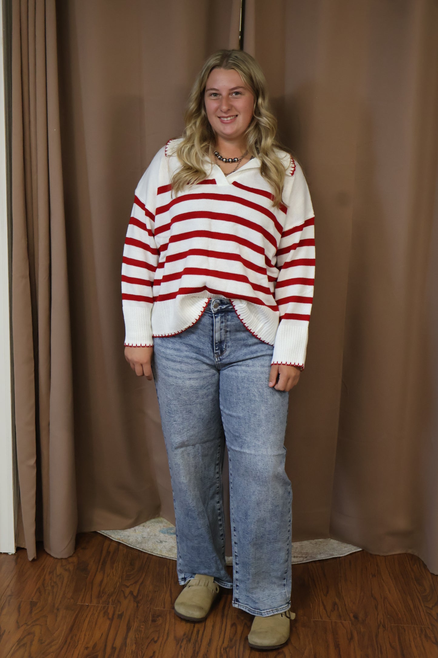 Red Striped Sweater