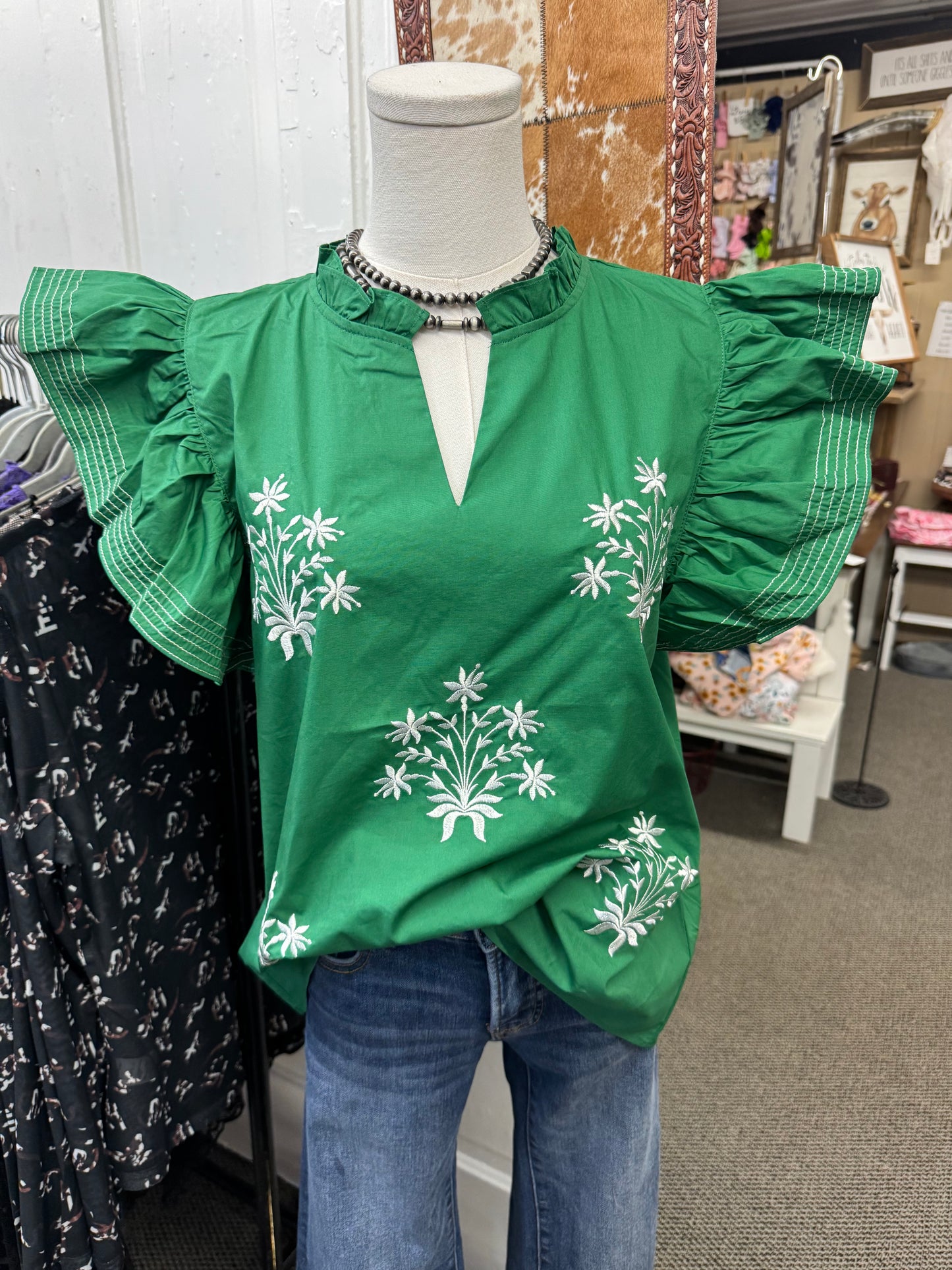 Kelly Embroidered Floral Top