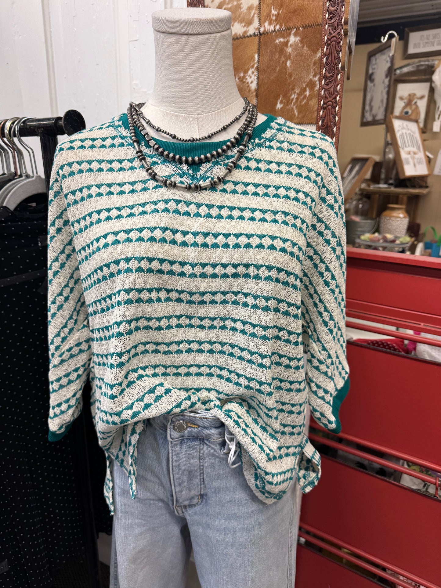Teal Knit Top