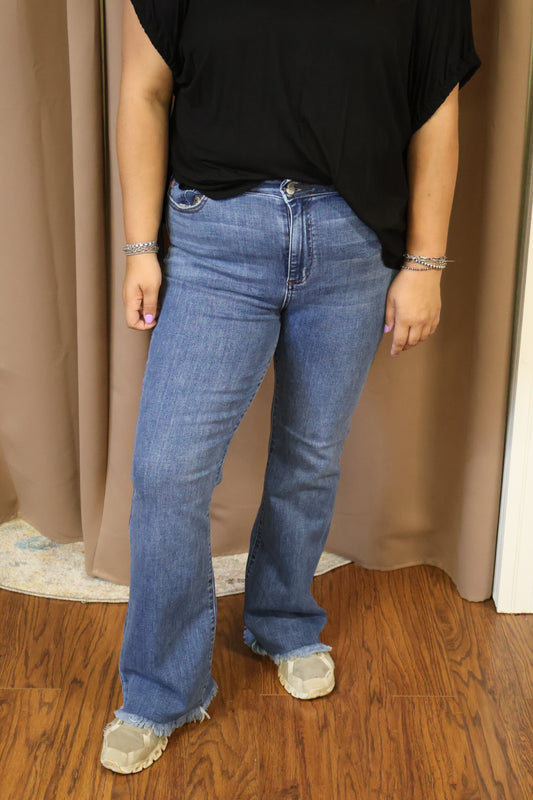 JB Double Button Bootcut Jeans