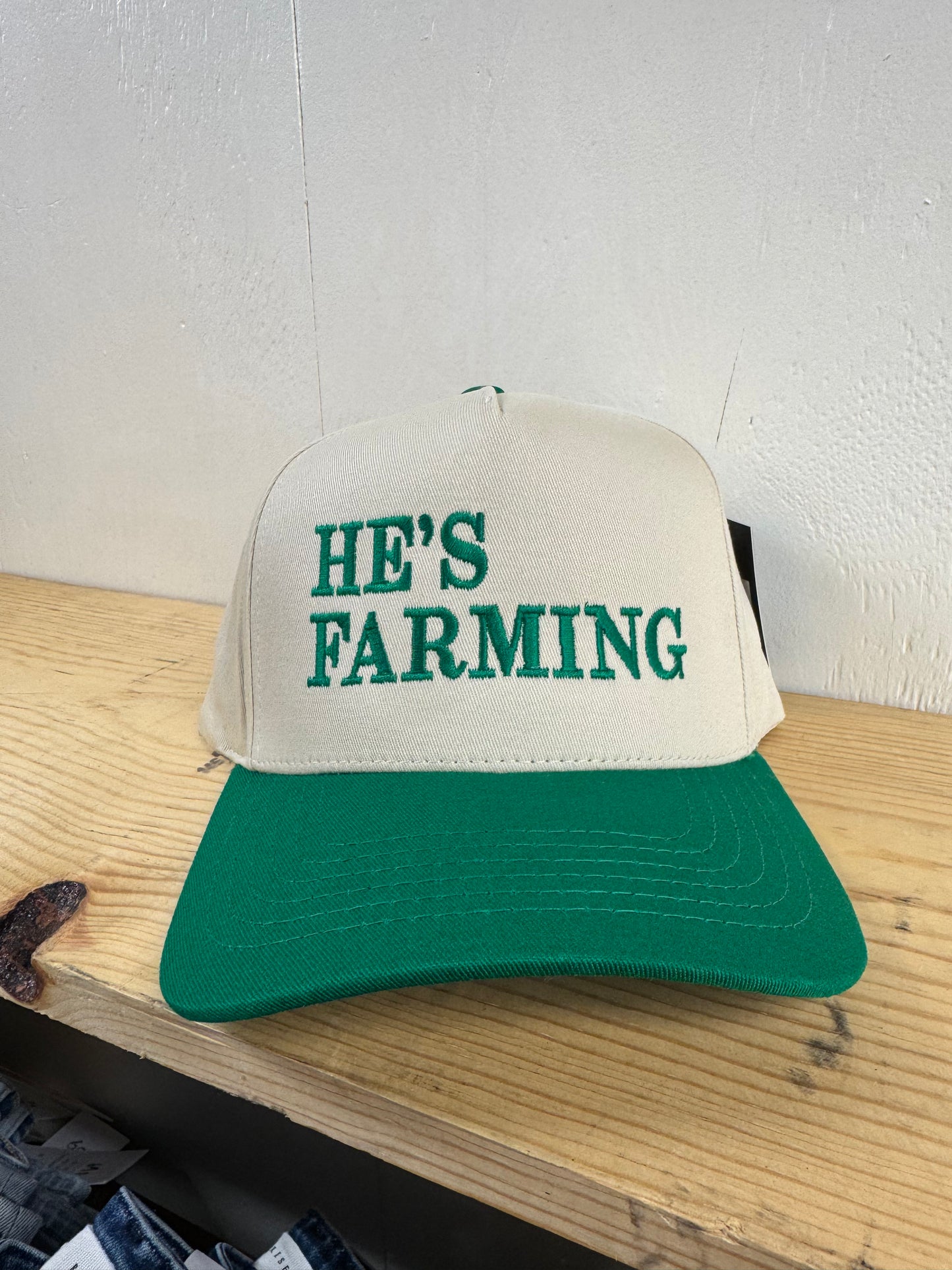 He’s farming Embroidered Cap