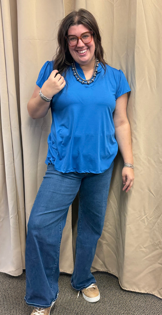 Casual Blue Top